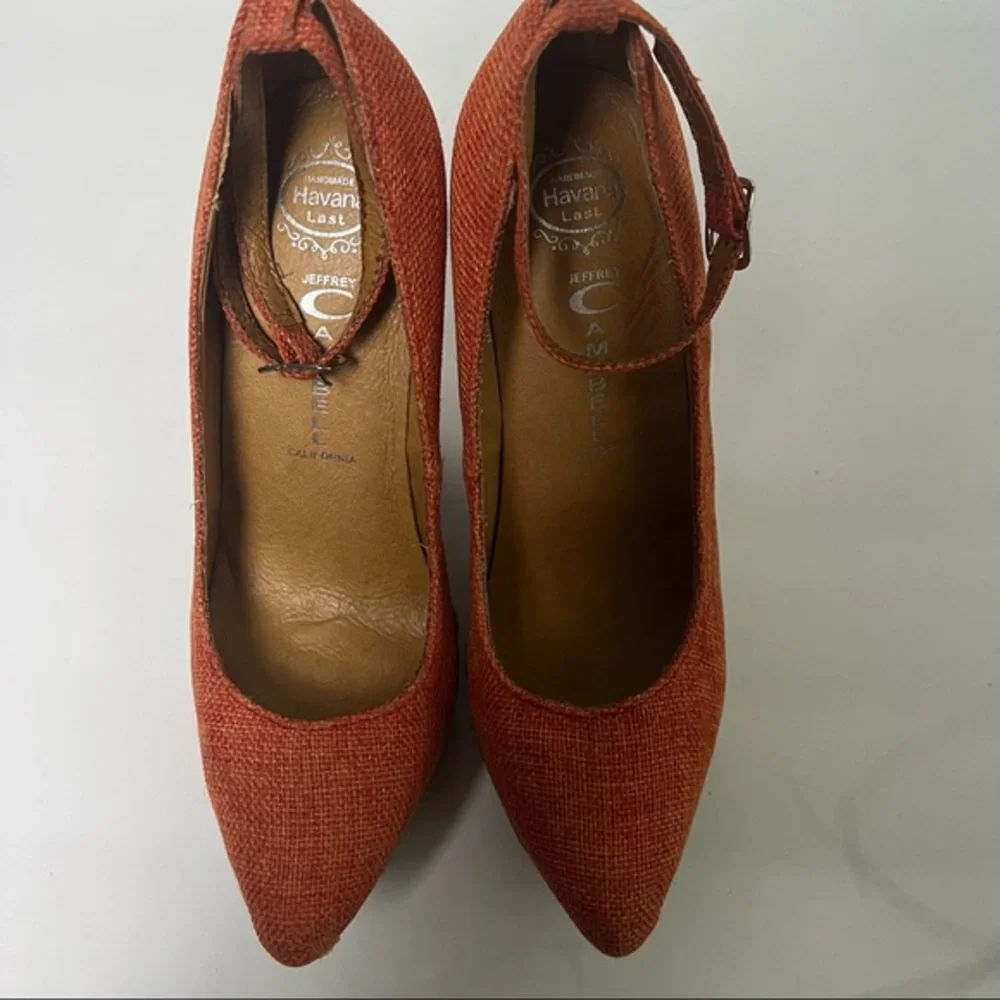 Jeffrey Campbell Orange Multicolor Wedges Weave Pizan Fab Platforms